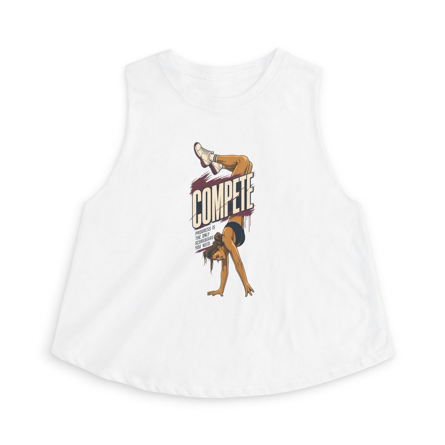 Compete Gymnastics Women's Crop Top – Athletic Graphic Racerback