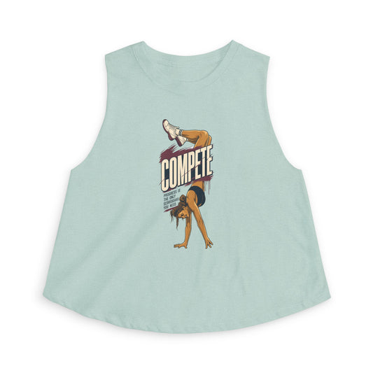 Compete Gymnastics Women's Crop Top – Athletic Graphic Racerback