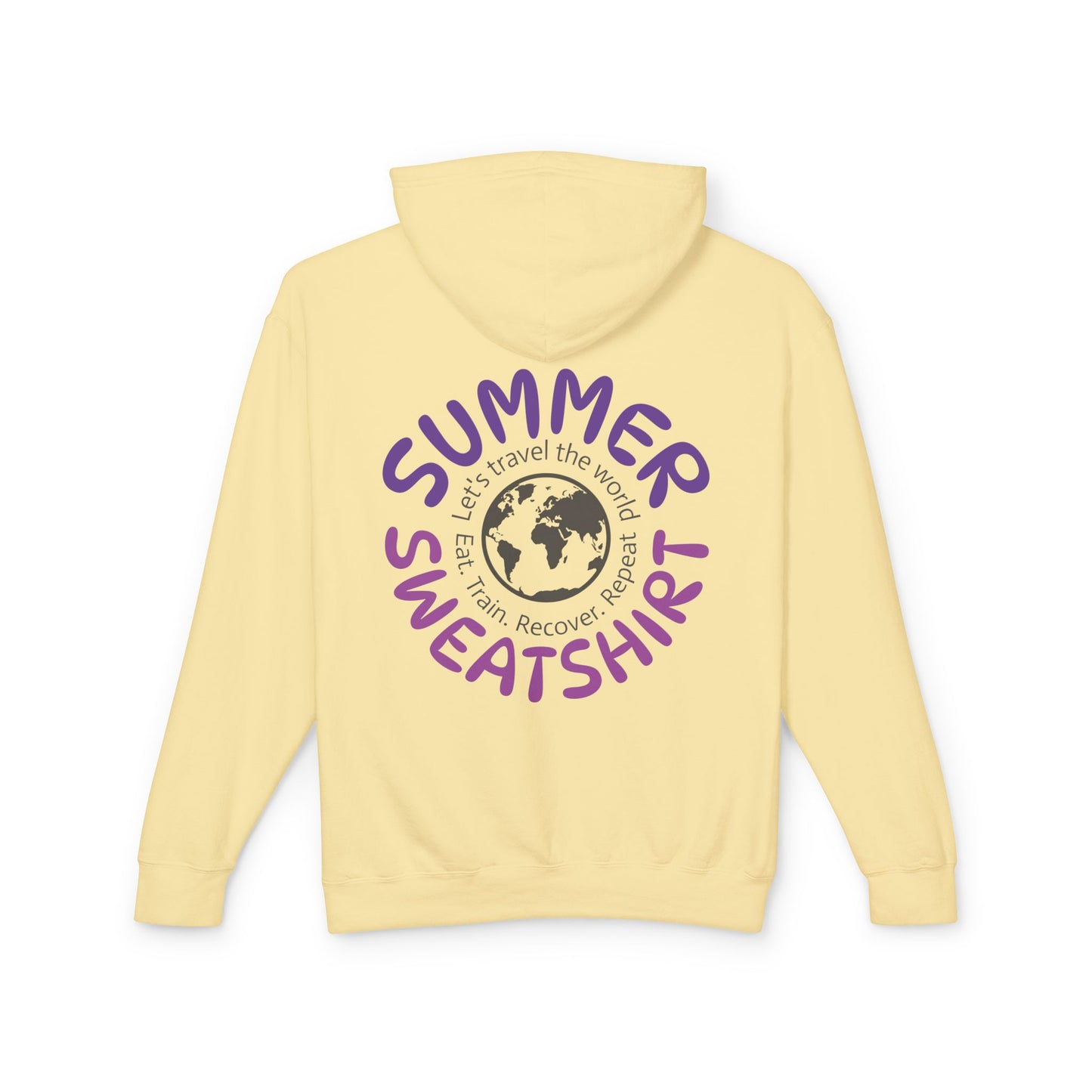 Summer Sweatshirt – Travel. Train. Recover. Repeat.
