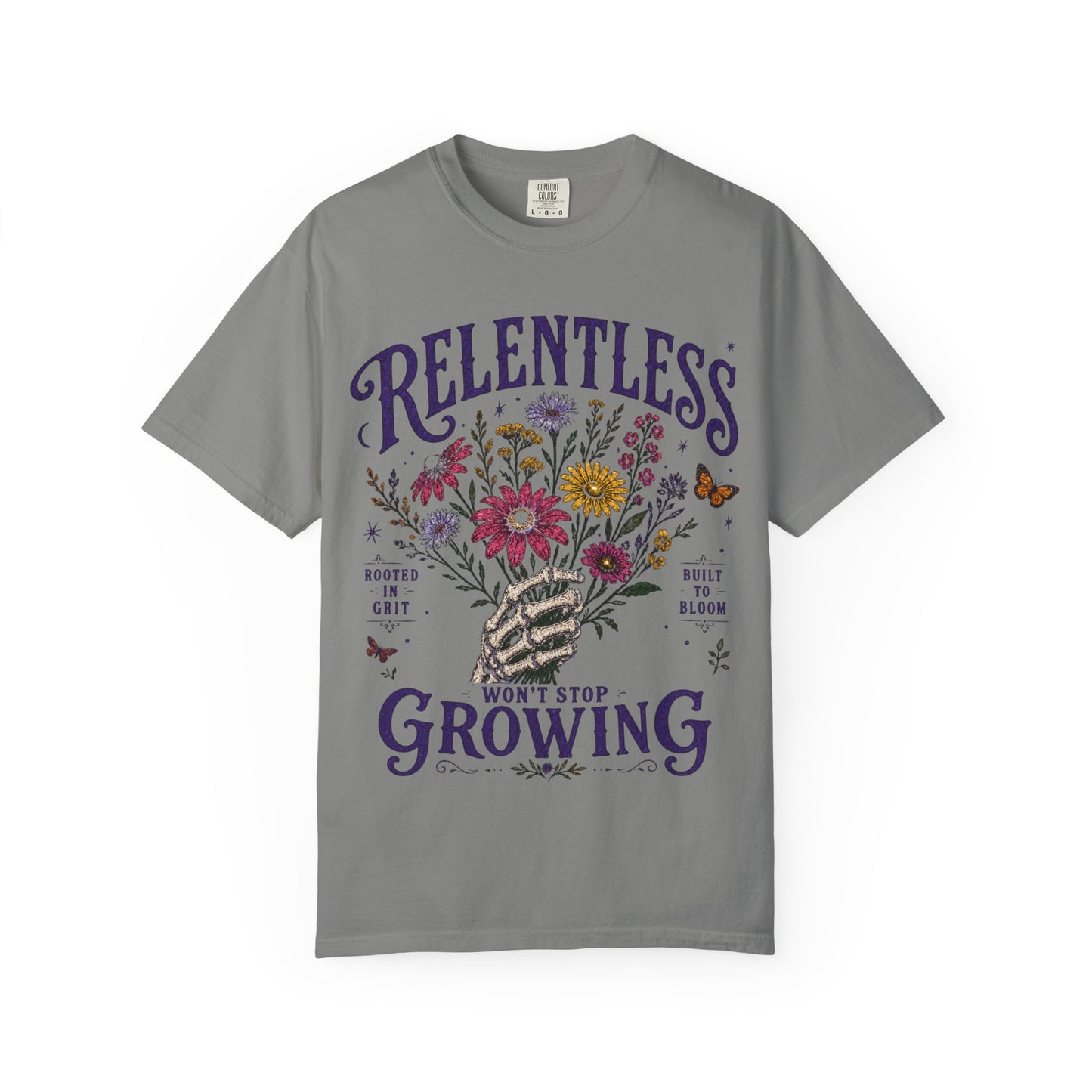 Relentless | Grow Anyway | Premium Heavyweight Fitness T-Shirt