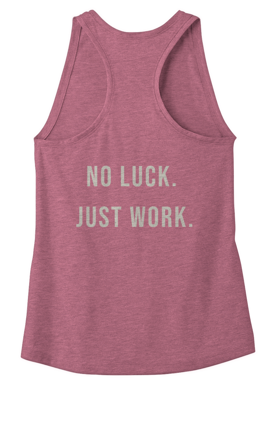 Global Fitness No Luck Just Work Women's Performance Racerback Tank
