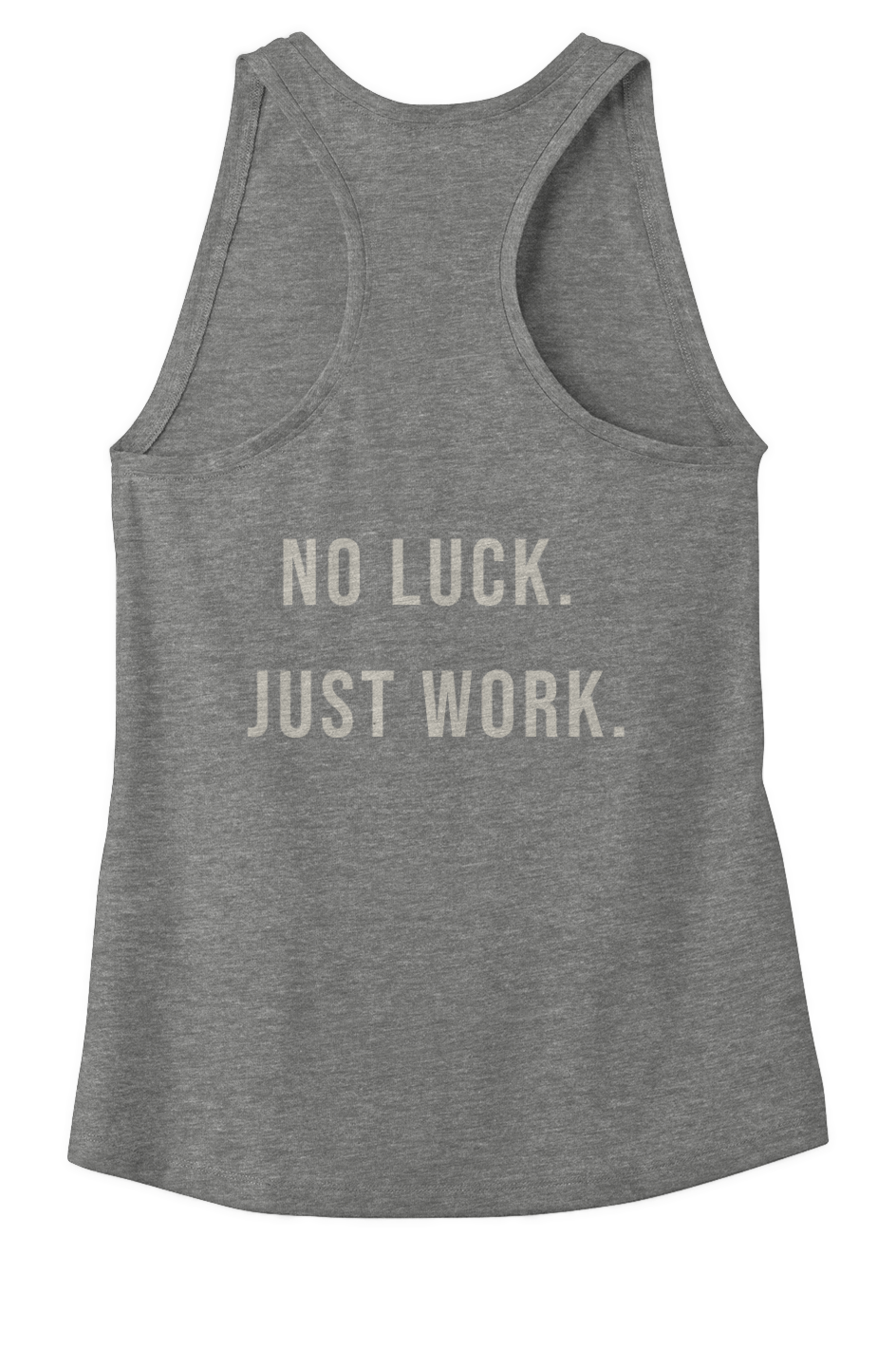 Global Fitness No Luck Just Work Women's Performance Racerback Tank
