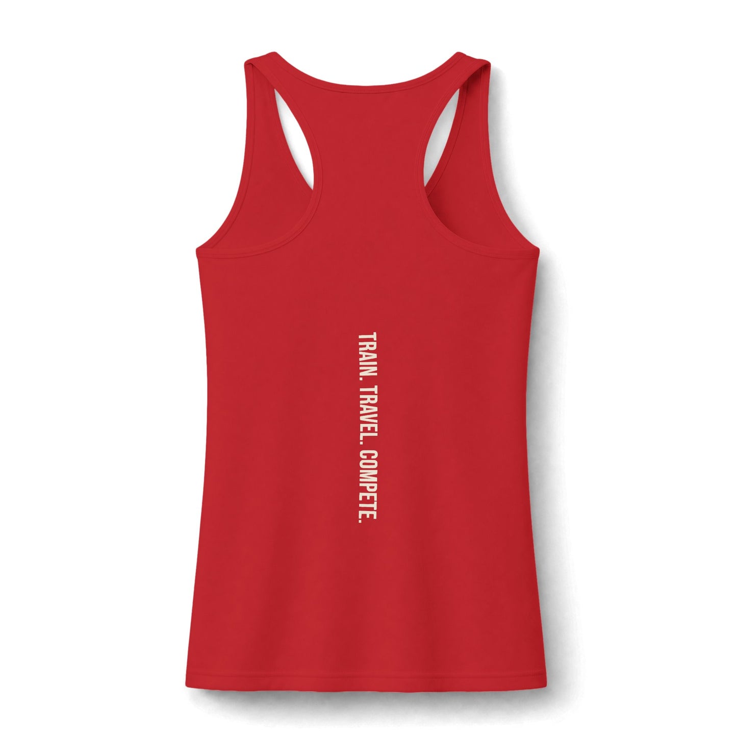 Train. Travel. Compete. Performance Tank | Women’s Racerback Athletic Tank | Minimal Competition Apparel