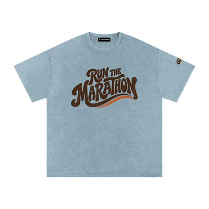 Run the Marathon Stonewash Tee | Global Fitness Co.
