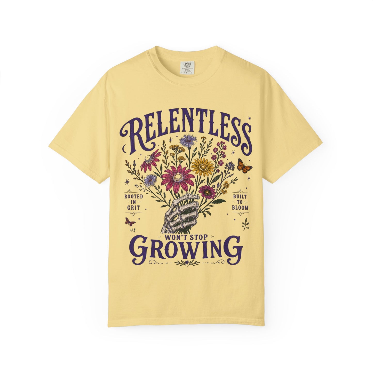 Relentless | Grow Anyway | Premium Heavyweight Fitness T-Shirt
