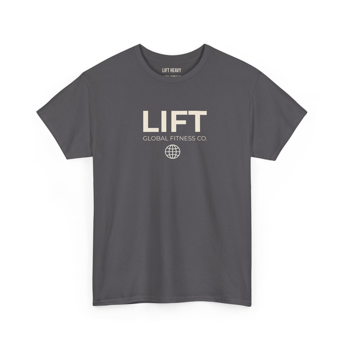 LIFT Graphic Tee — Minimal Fitness T-Shirt with Globe Logo