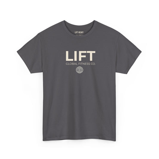 LIFT Graphic Tee — Minimal Fitness T-Shirt with Globe Logo