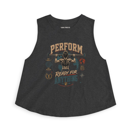 Crop Top — 'Perform: Ready For Anything' Gym Crop Top for Women