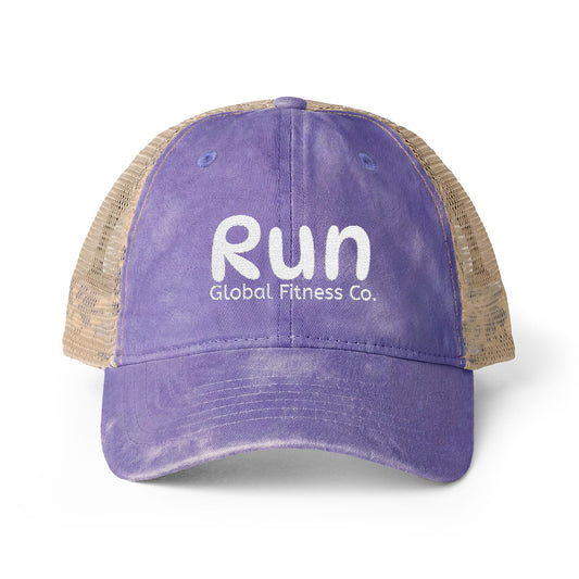 Run Trucker Hat – Women’s Mesh Back Cap | Lightweight Fitness & Travel Hat | Global Fitness Co.