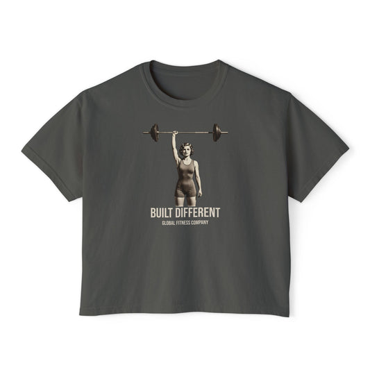 Strong Is Timeless Women's Boxy Tee — Vintage Weightlifting Graphic