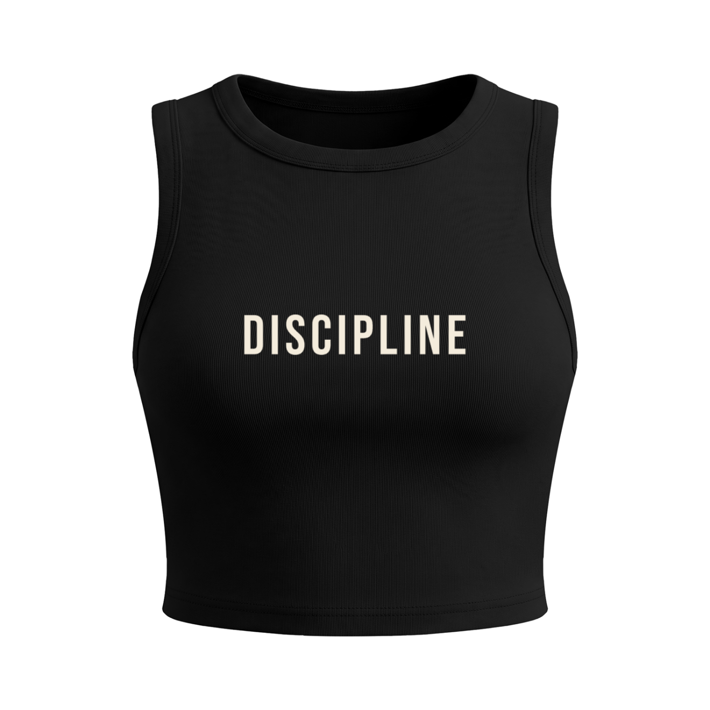 Discipline Racer Tank Top — Women's Micro Rib Fitness Crop