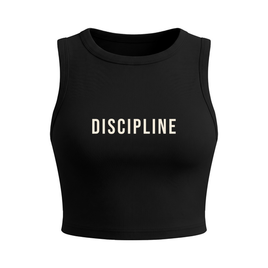 Discipline Racer Tank Top — Women's Micro Rib Fitness Crop