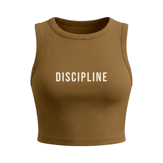 Discipline Racer Tank Top — Women's Micro Rib Fitness Crop