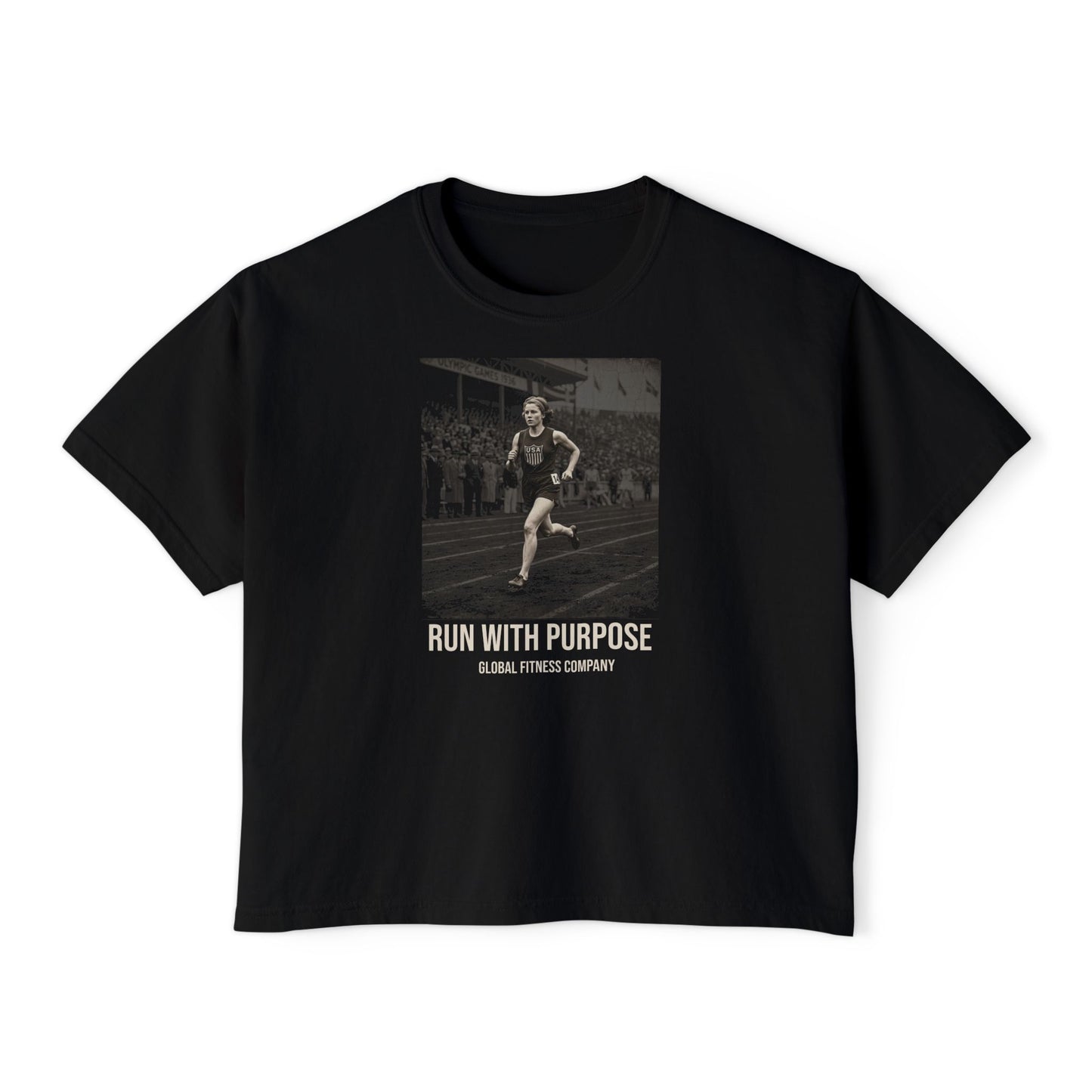 Run With Purpose Shirt | Vintage Running Tee | Retro Track & Field Graphic Shirt | Women’s Fitness Streetwear