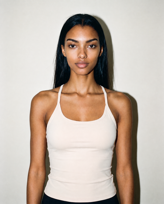 GFC LONG WAIST TANK-OFF WHITE