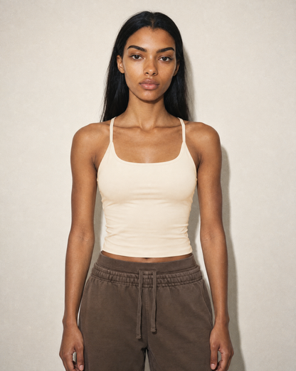 GFC LONG WAIST TANK-OFF WHITE