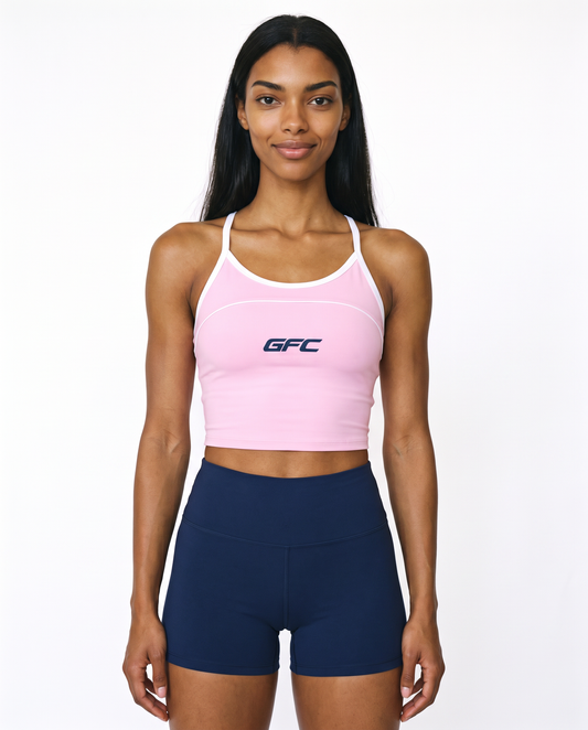 GFC Pace Tank & Short Set — Pink + Navy