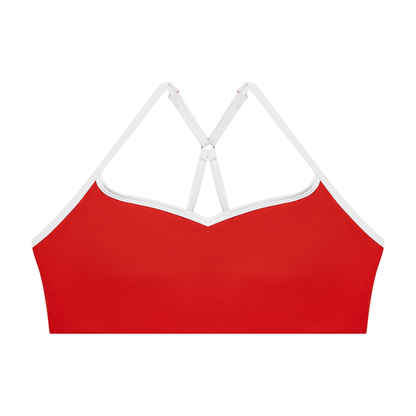 Contrast Strappy Sports Bra – Black & White | Global Fitness Co.