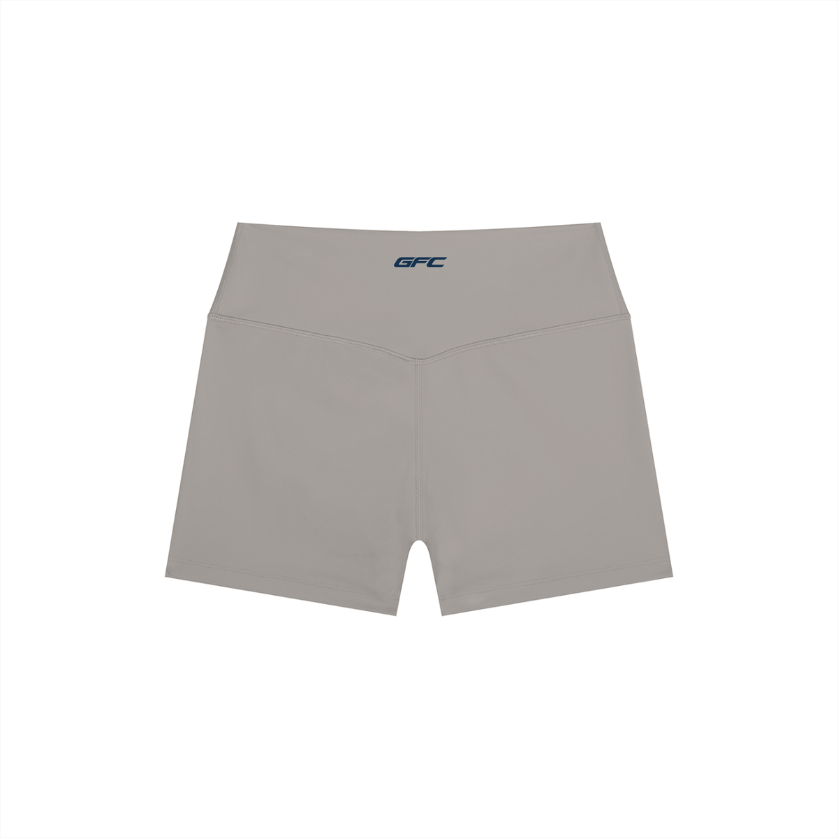 Gray shorts with 'gentle' branding on a white background