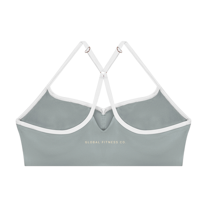 Contrast Strappy Sports Bra – Black & White | Global Fitness Co.