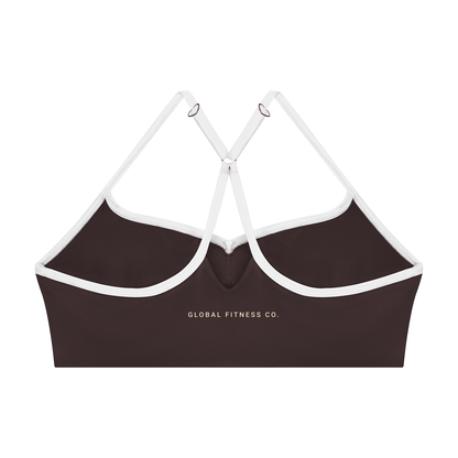 Contrast Strappy Sports Bra – Black & White | Global Fitness Co.