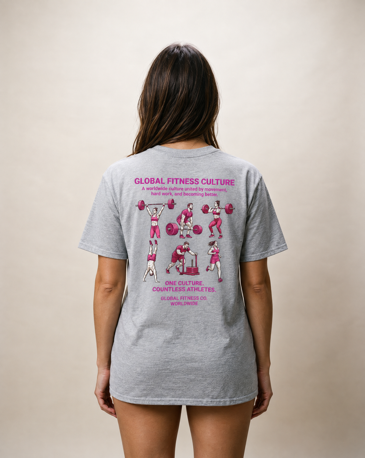 Global Fitness Culture Cotton Training Tee – Unisex Athletic Fit