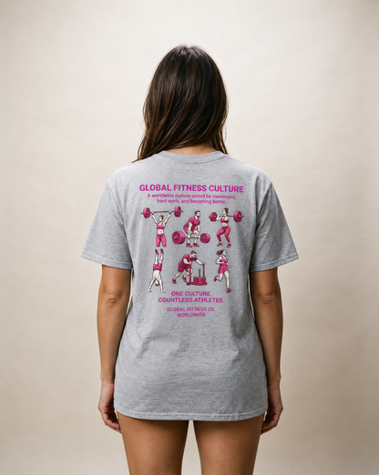 Global Fitness Culture Cotton Training Tee – Unisex Athletic Fit