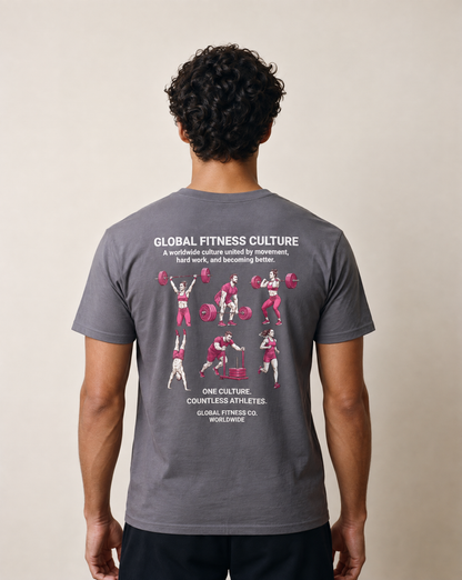 Global Fitness Culture Cotton Training Tee – Unisex Athletic Fit