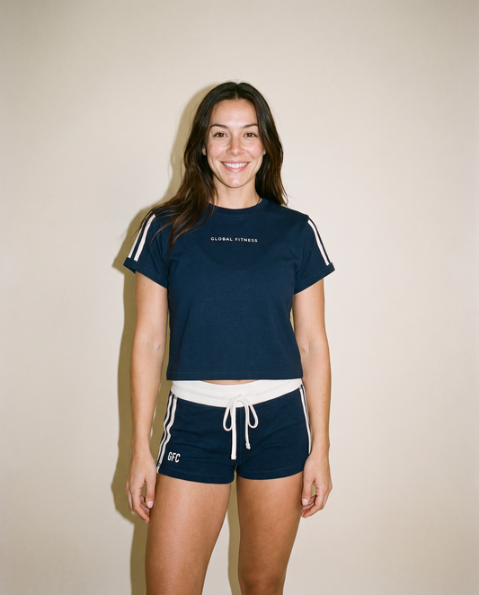 GFC Club Stripe Tee — Navy & Cream