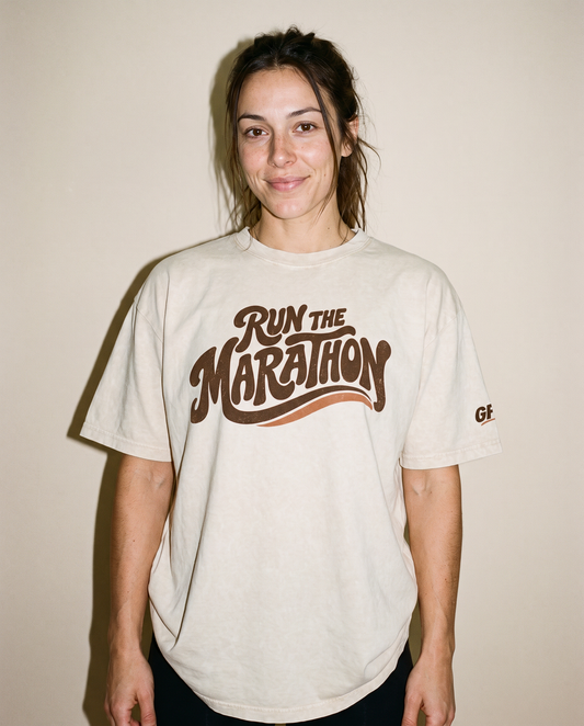 Run the Marathon Stonewash Tee | Global Fitness Co.