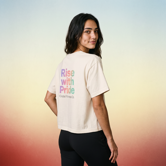 Compete Boxy Tee – Functional Fitness Lifestyle Shirt - Rise with Pride Edition