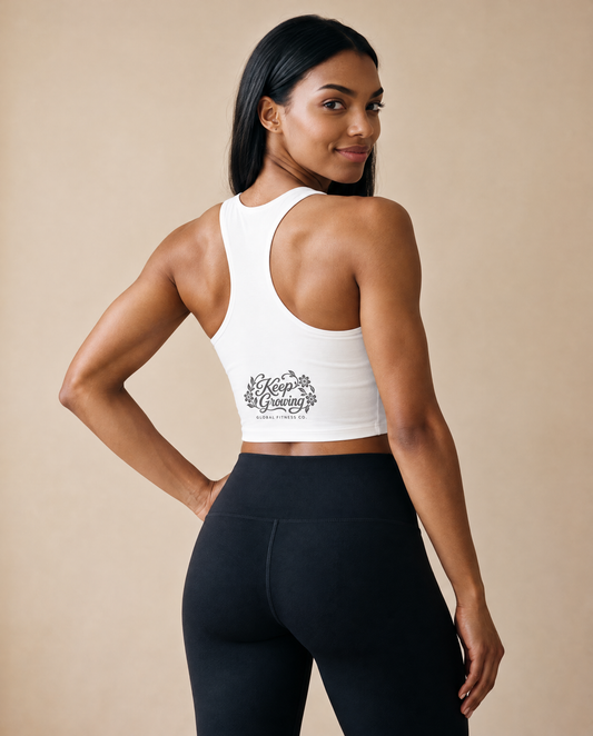 GFC Keep Growing Floral Racerback Crop Top