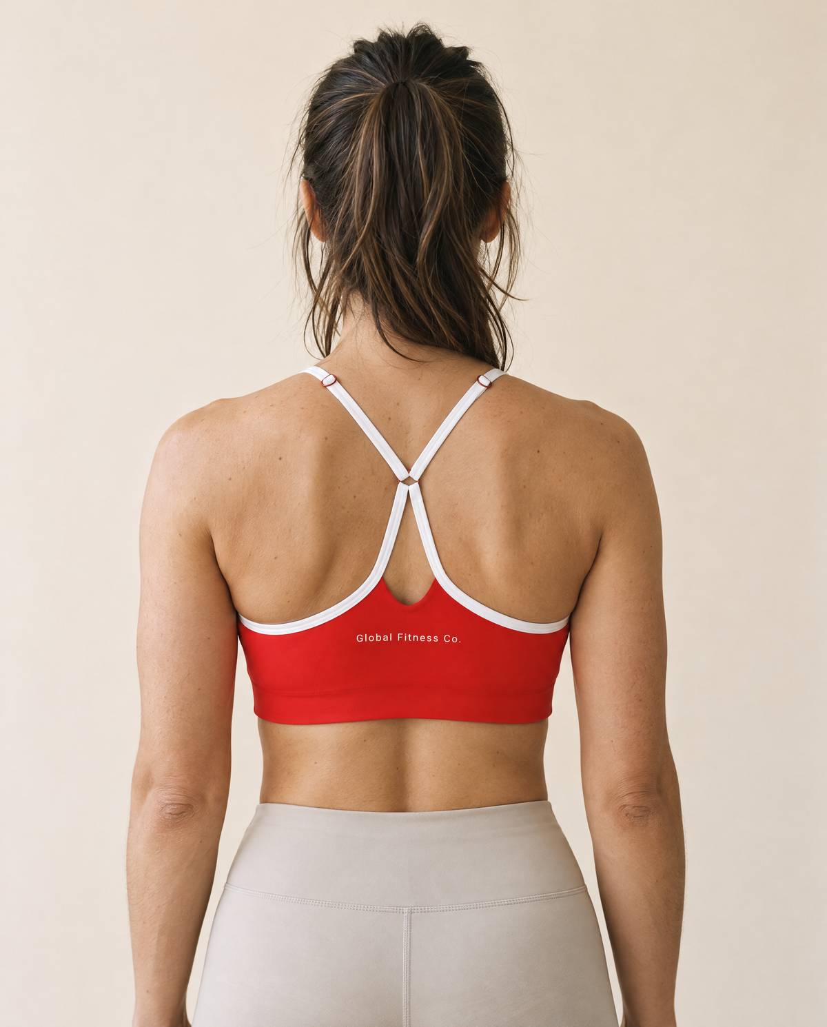 Contrast Strappy Sports Bra – Black & White | Global Fitness Co.