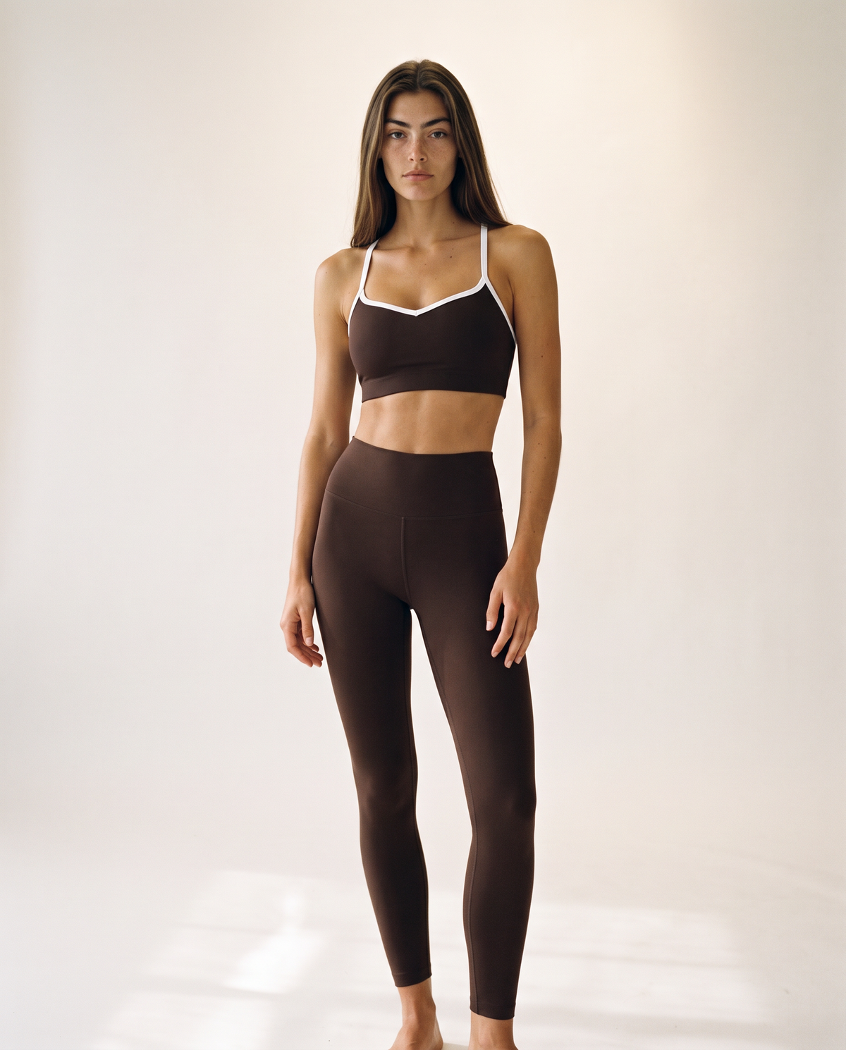Contrast Strappy Sports Bra – Black & White | Global Fitness Co.