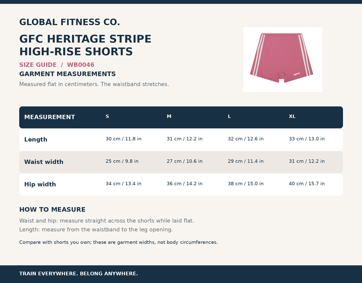 GFC Heritage Stripe High-Rise Shorts