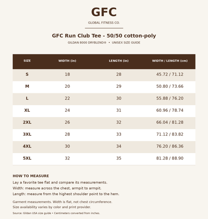 GFC Run Club 13.1 Varsity Tee