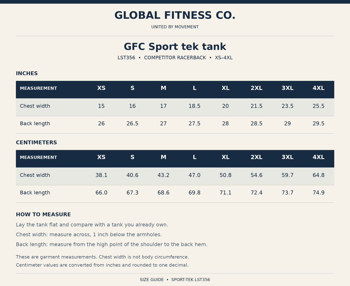 GFC Run the World Performance Tank - ombre