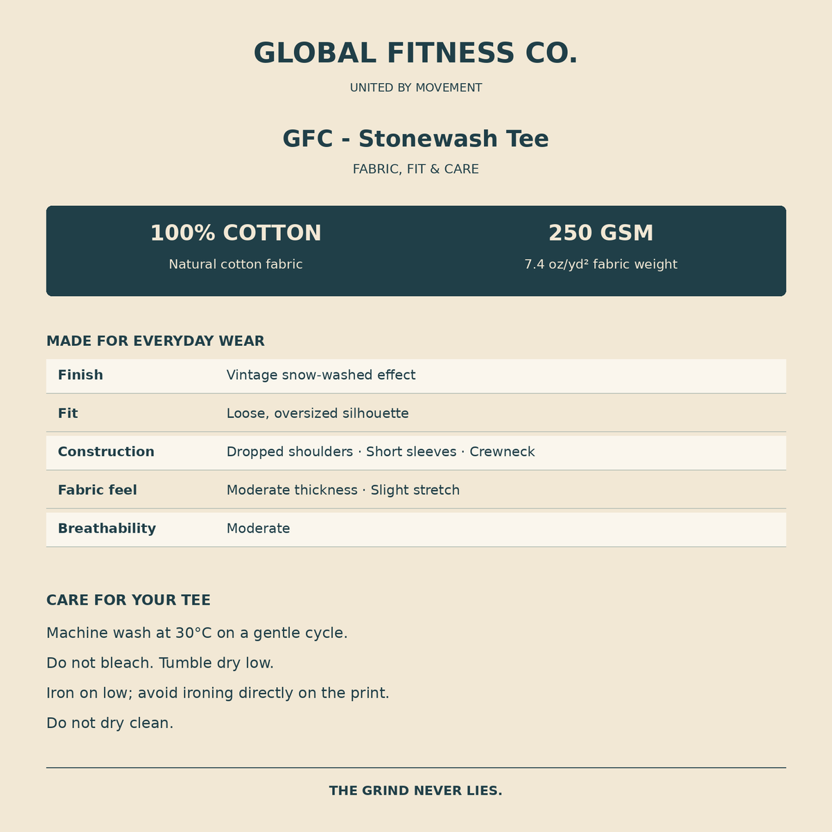 GFC Discipline Needs No Translation Stonewash Tee
