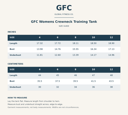 GFC Women’s Seamless Crewneck Training Tank  Description