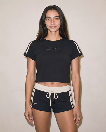 GFC Club Stripe Tee — Navy & Cream