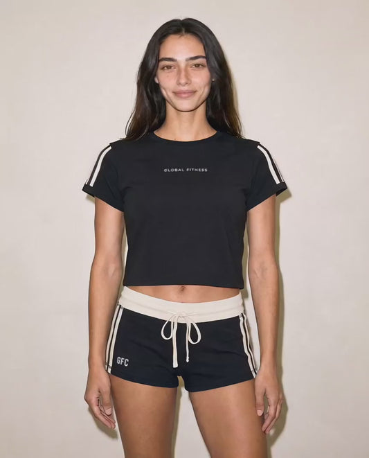 GFC ESSENTIAL LOUNGE SHORTS SET - BLACK
